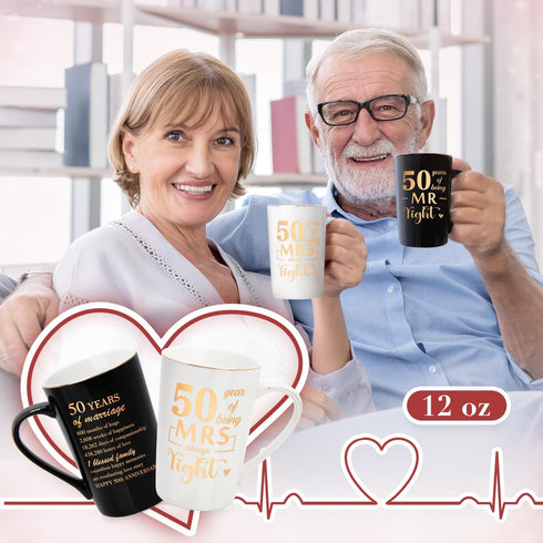 50th Anniversary Couples Mugs Gift
